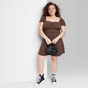 Wild Fable Knit Fit & Flare Mini Dress w Cap Sleeve